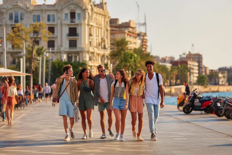 jeunes vacances espagne plage fiesta