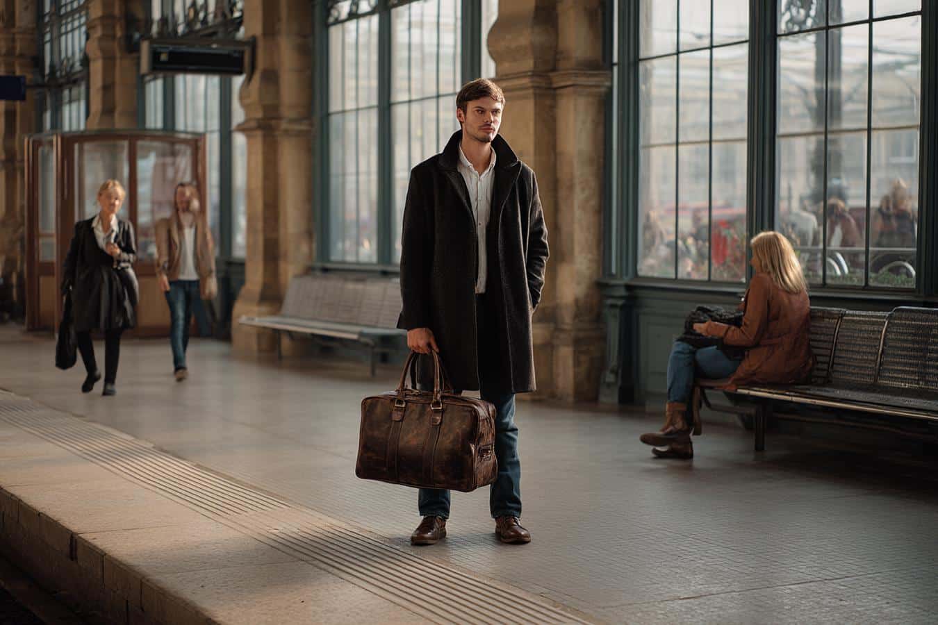 sac de voyage cuir vintage homme