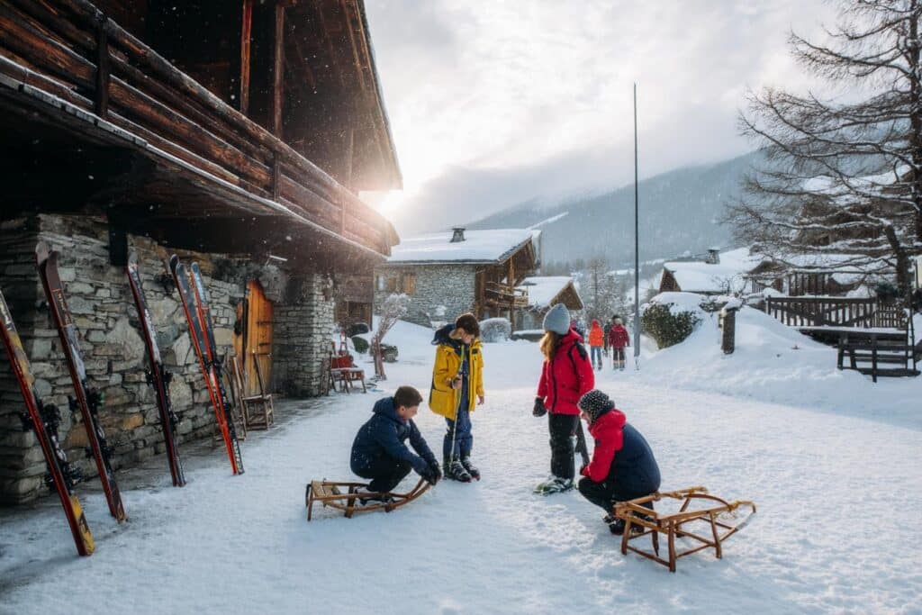 station ski les saisies montagne neige