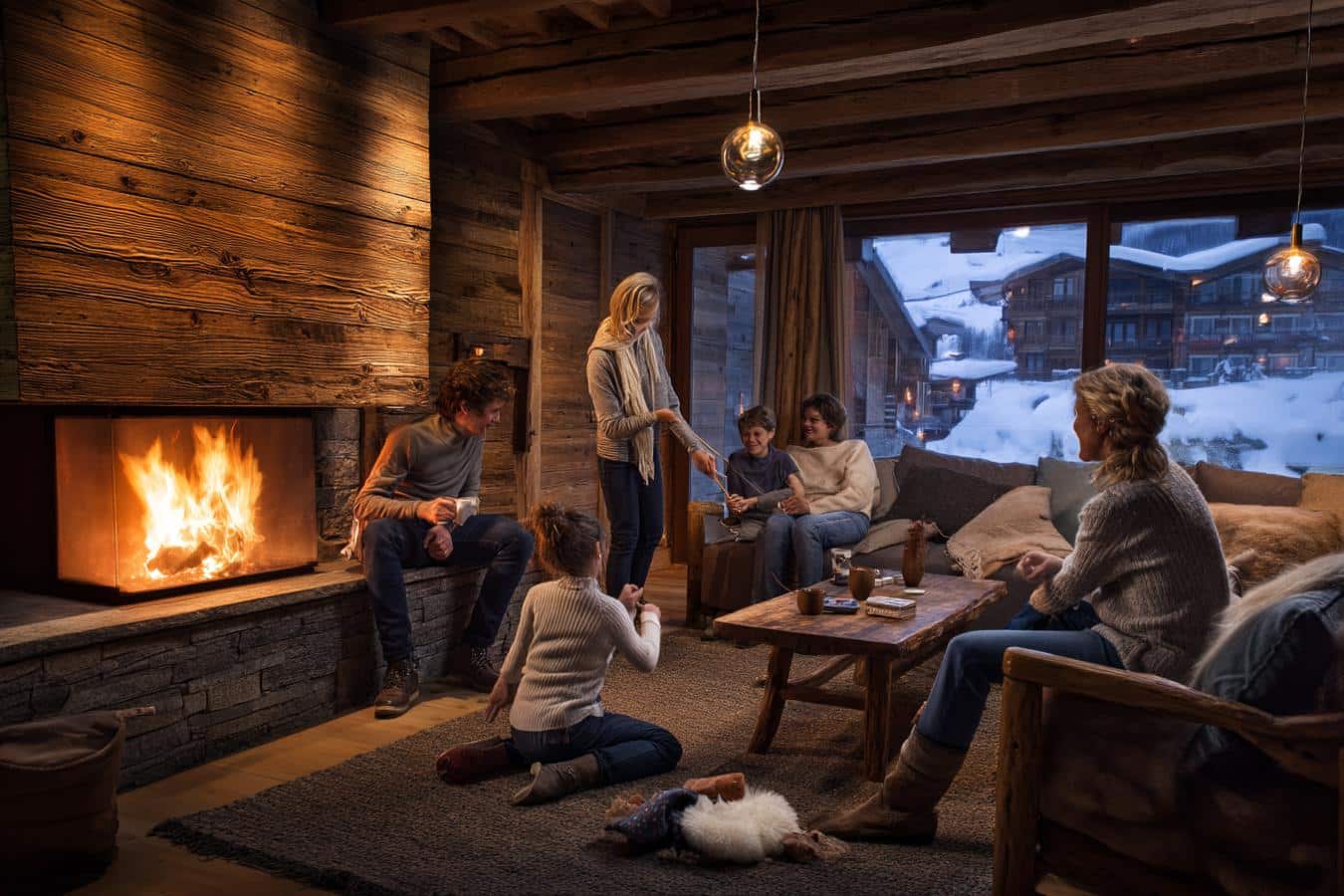 vacances ski logement chaleureux montagne