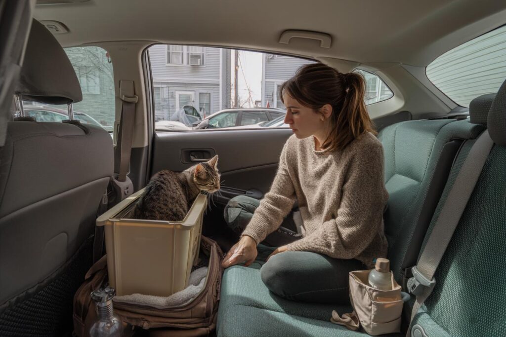 voyager avec chat en voiture